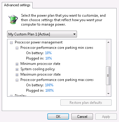 reactie Stadion verbrand Change Windows Core Parking Performance Through Power Options