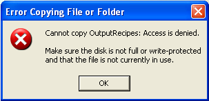 no se puede volver a etiquetar la carpeta en Windows XP conectar con denegado