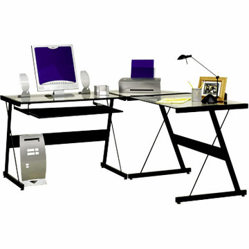 Z Line Gemini L Computer Desk, Z Line Delano L Desktop Stand